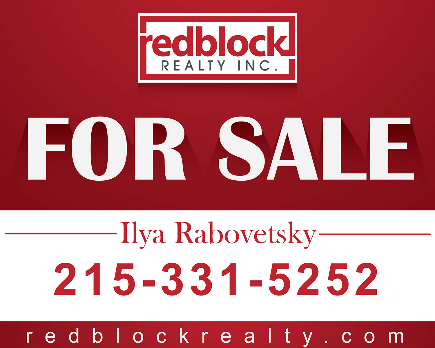 Signage Design by LogomaT for REDBLOCK Realty Inc. | Design #12232789