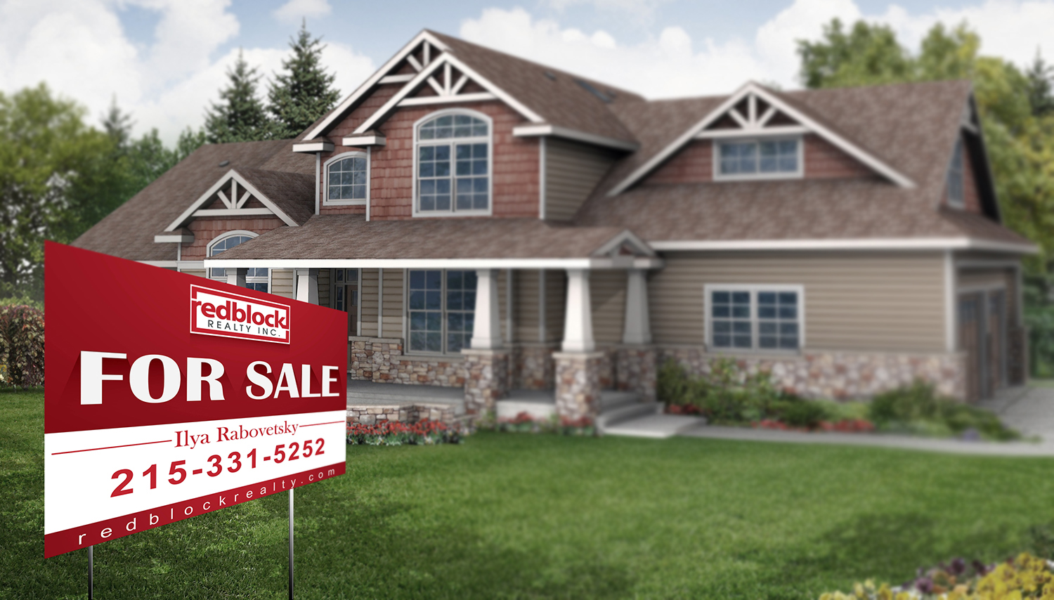 Signage Design by LogomaT for REDBLOCK Realty Inc. | Design #12232790