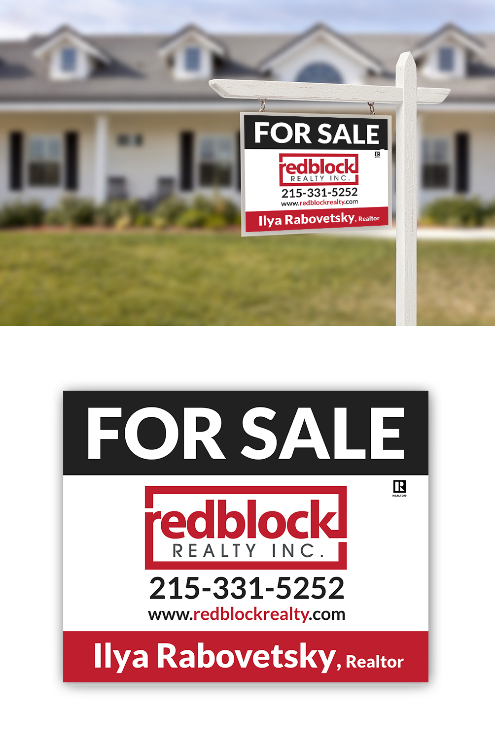 Signage Design by aspiremedia for REDBLOCK Realty Inc. | Design #12211001
