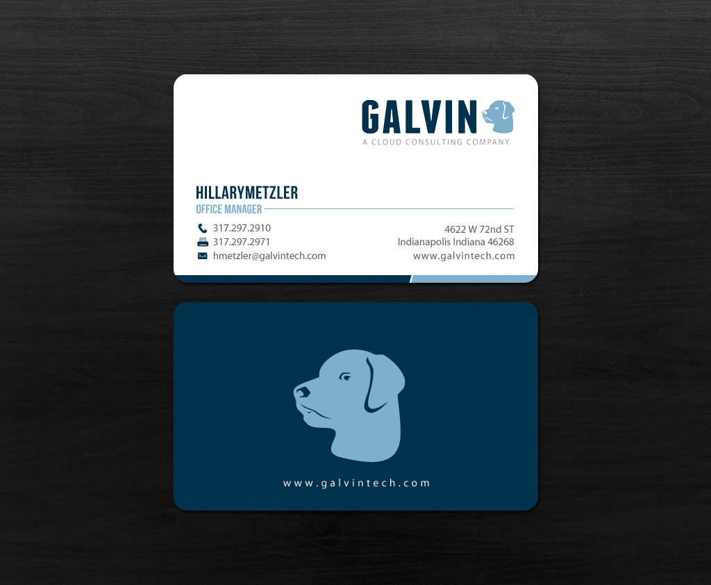 Diseño de Tarjeta de Presentación por chandrayaan.creative para Galvin Technologies | Diseño #12154721