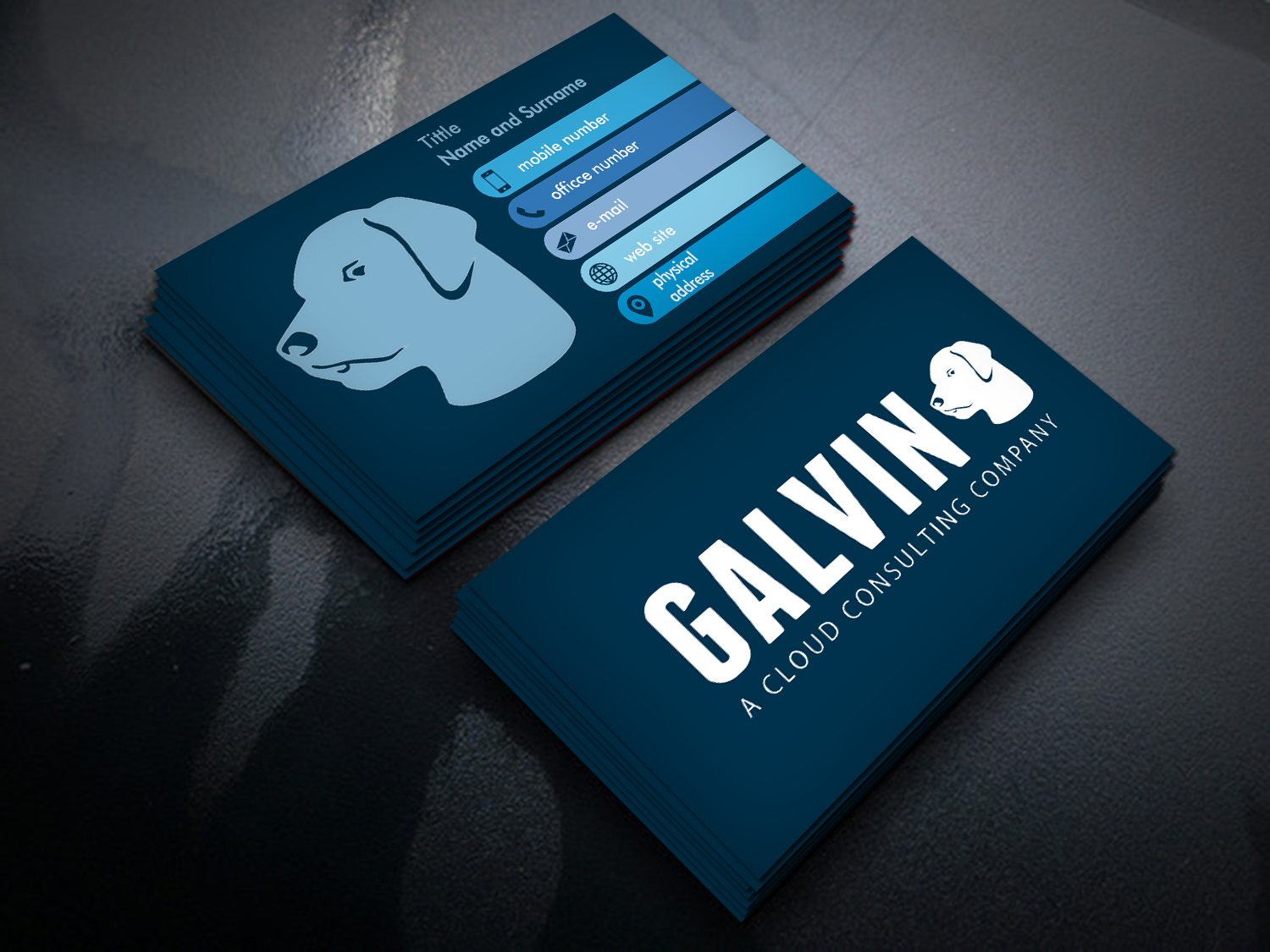 Diseño de Tarjeta de Presentación por ernestsegovia para Galvin Technologies | Diseño #12145267