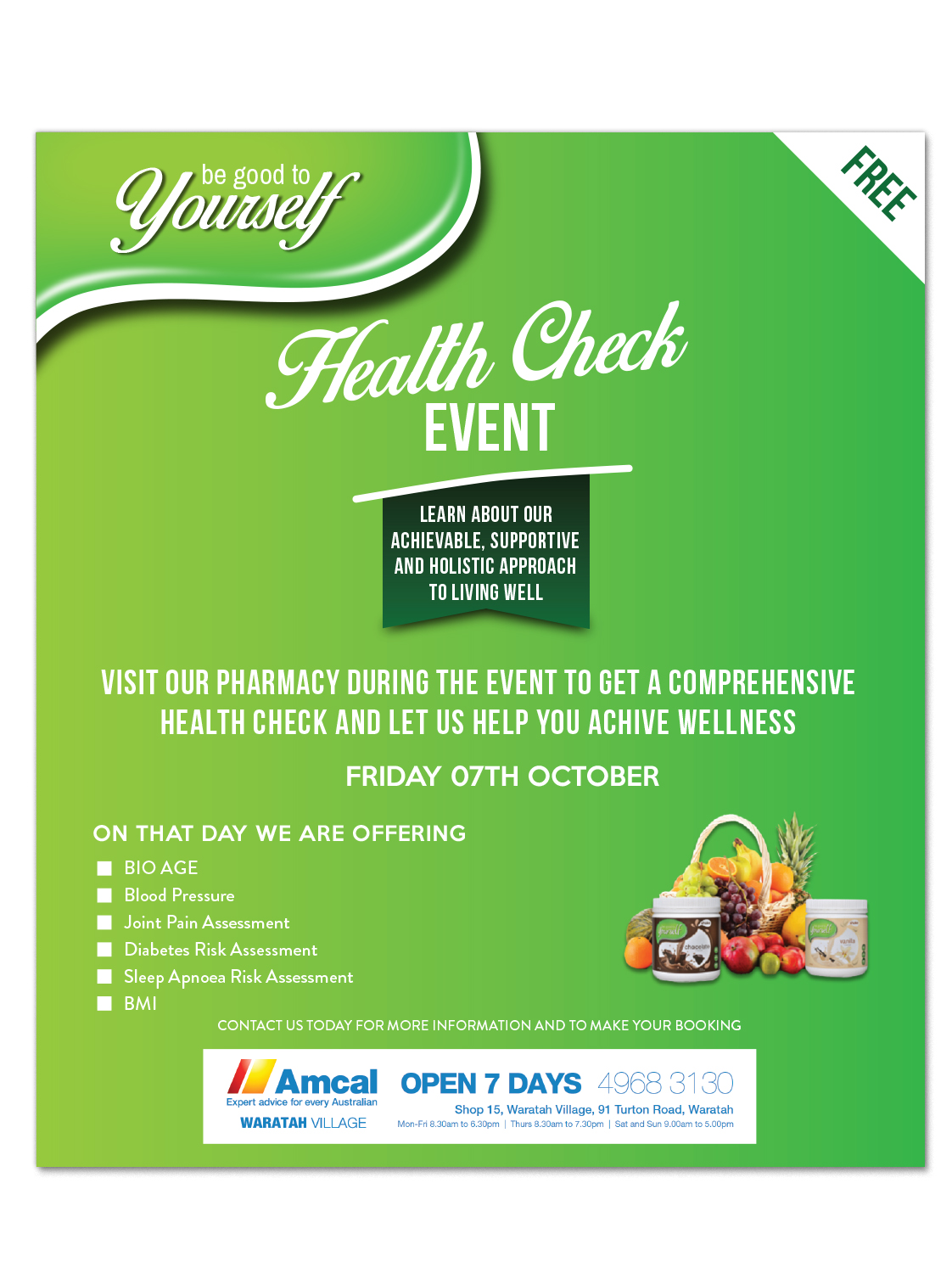 Invitation Design by Crash Override for Waratah Amcal Plus Pharmacy  | Design #12147389