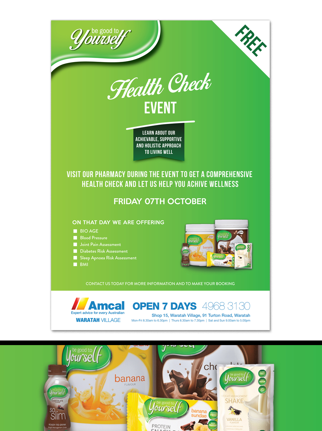 Invitation Design by Crash Override for Waratah Amcal Plus Pharmacy  | Design #12181554