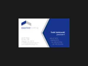 Business Card Design by voltgain for Applied Roofing Systems Inc | Design: #12148211