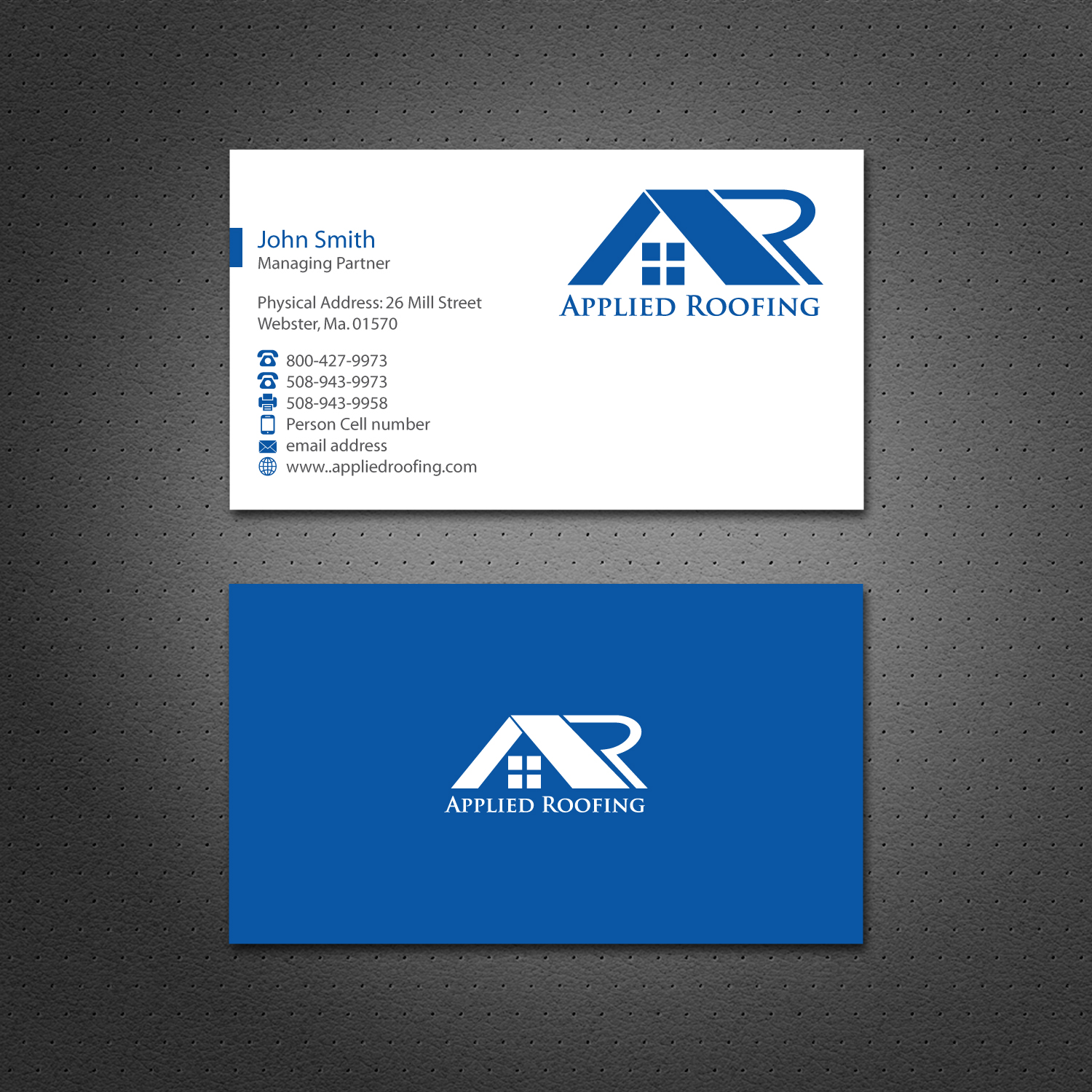 Business Card Design by Dezero for Applied Roofing Systems Inc | Design #12161126