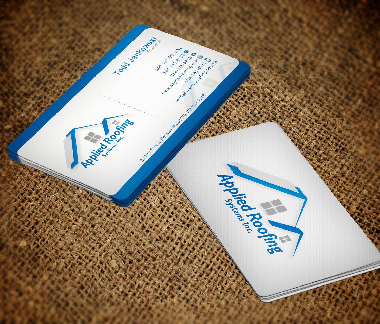 Visitenkarten-Design von EWS Webs für Applied Roofing Systems Inc | Design #12165205