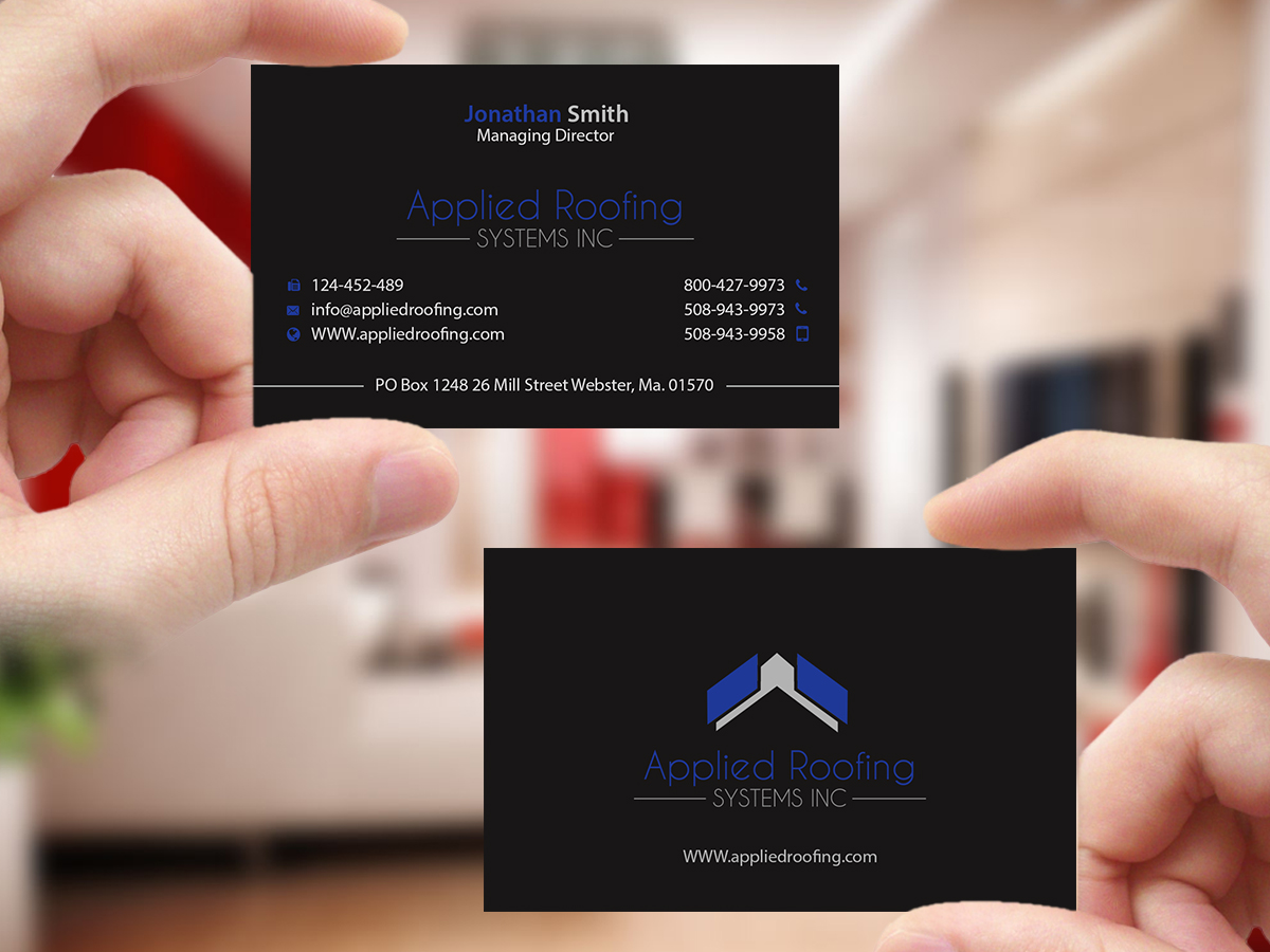 Business Card Design by Creations Box 2015 for Applied Roofing Systems Inc | Design #12167599