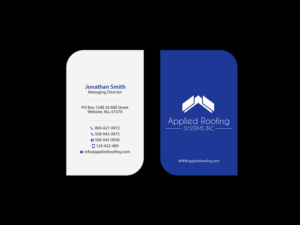 Business Card Design by Creations Box 2015 for Applied Roofing Systems Inc | Design: #12167607