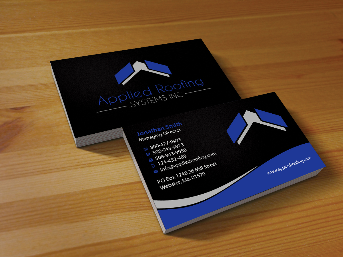Business Card Design by Creations Box 2015 for Applied Roofing Systems Inc | Design #12167612