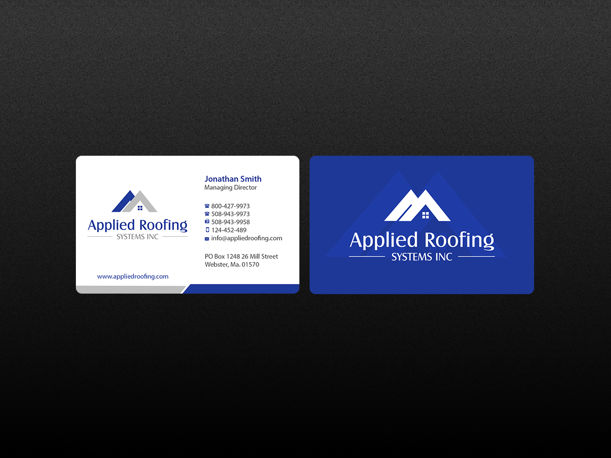 Visitenkarten-Design von Creations Box 2015 für Applied Roofing Systems Inc | Design #12167614