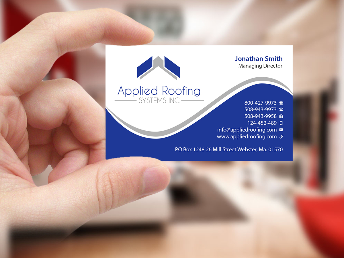 Business Card Design by Creations Box 2015 for Applied Roofing Systems Inc | Design #12167635