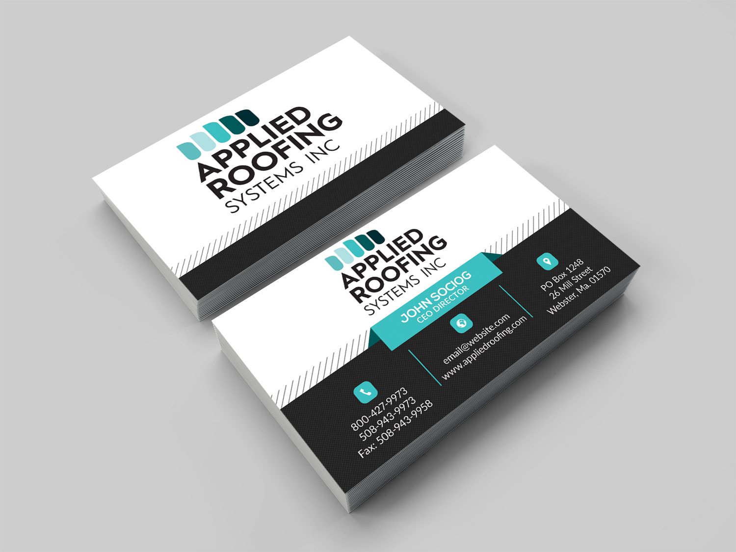 Visitenkarten-Design von isabel.paoli für Applied Roofing Systems Inc | Design #12156758