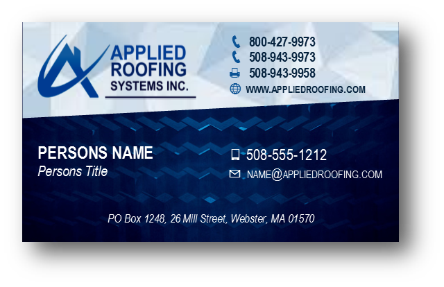 Business Card Design by citygirl17 for Applied Roofing Systems Inc | Design #12188887