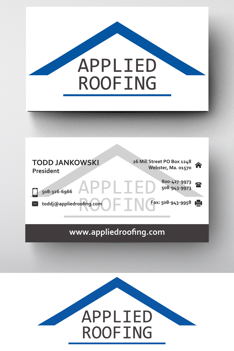 Business Card Design by nina shaw for Applied Roofing Systems Inc | Design #12188179