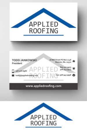 Business Card Design by nina shaw for Applied Roofing Systems Inc | Design: #12188179