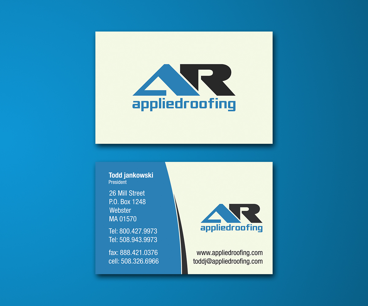 Visitenkarten-Design von netbill00 für Applied Roofing Systems Inc | Design #12190360