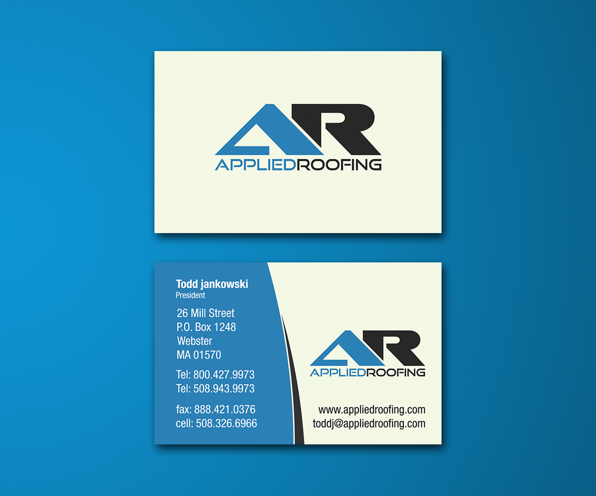 Business Card Design by netbill00 for Applied Roofing Systems Inc | Design #12190454