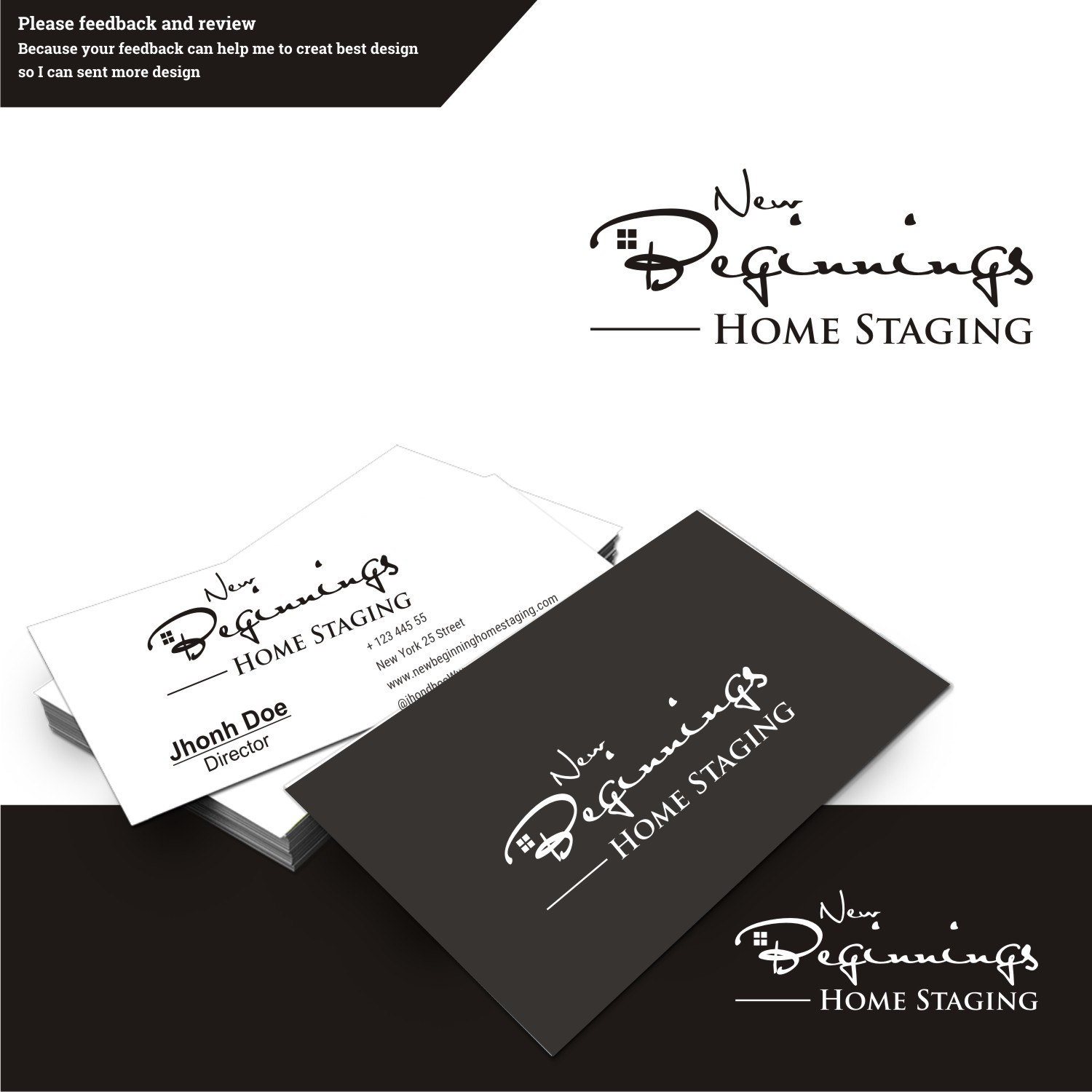 Logo Design by tjahyoahmad™ for New Beginnings Home Staging | Design #12344762