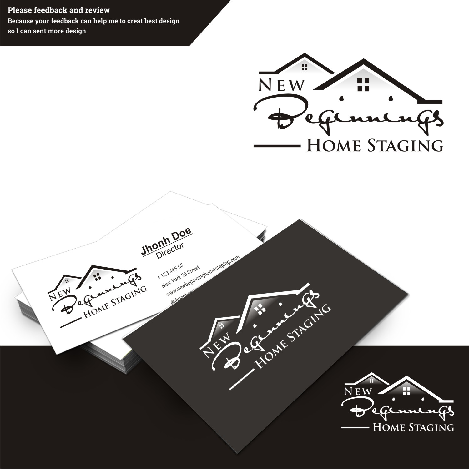 Logo Design by tjahyoahmad™ for New Beginnings Home Staging | Design #12374833