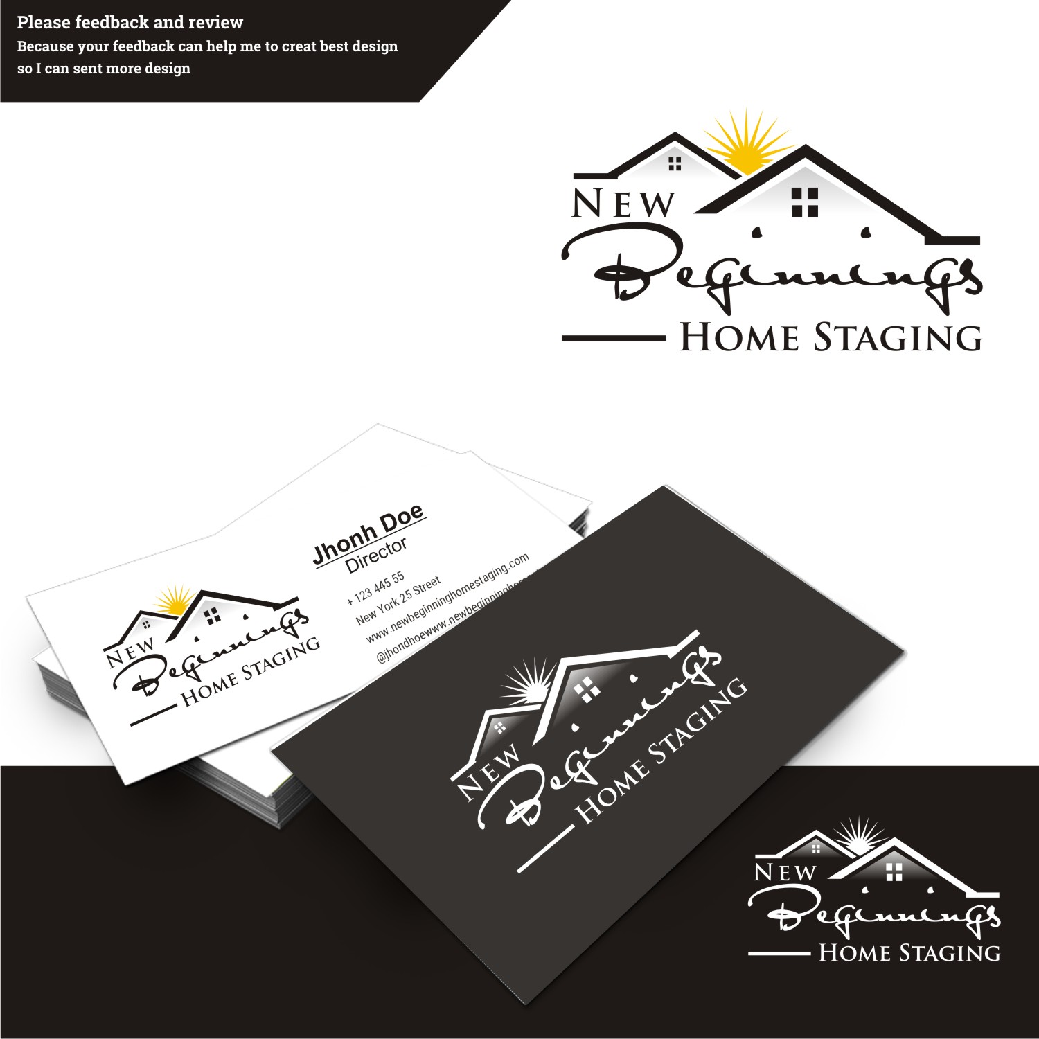 Logo Design by tjahyoahmad™ for New Beginnings Home Staging | Design #12387183