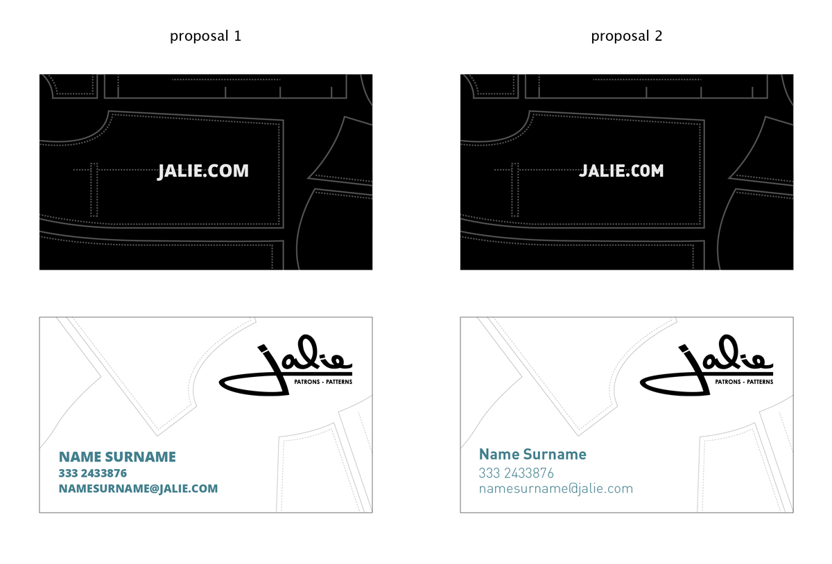 Business Card Design by Monica for Jalie | Design #2397657