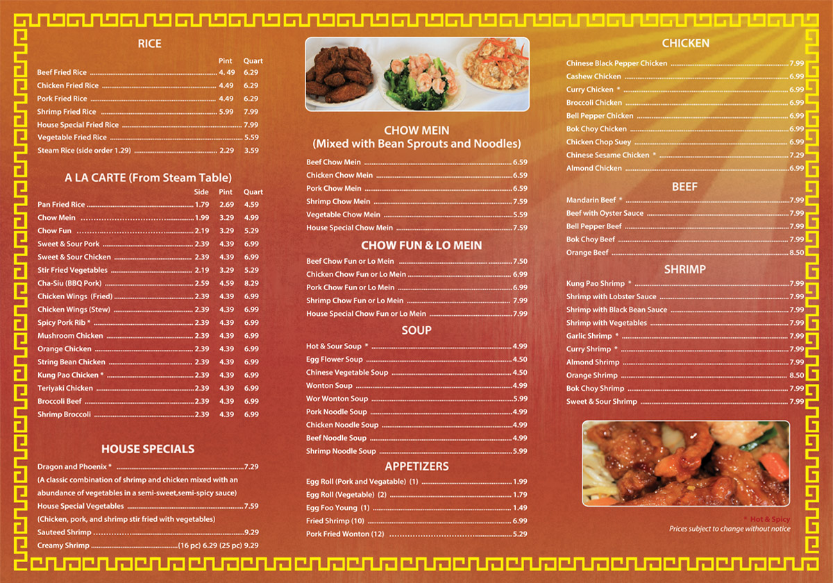 Menu Design by  Xclusive for this project | Design #2401723