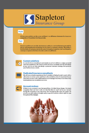 Flyer Design by Deziners Zone for Stapleton Insurance Group | Design: #16073472