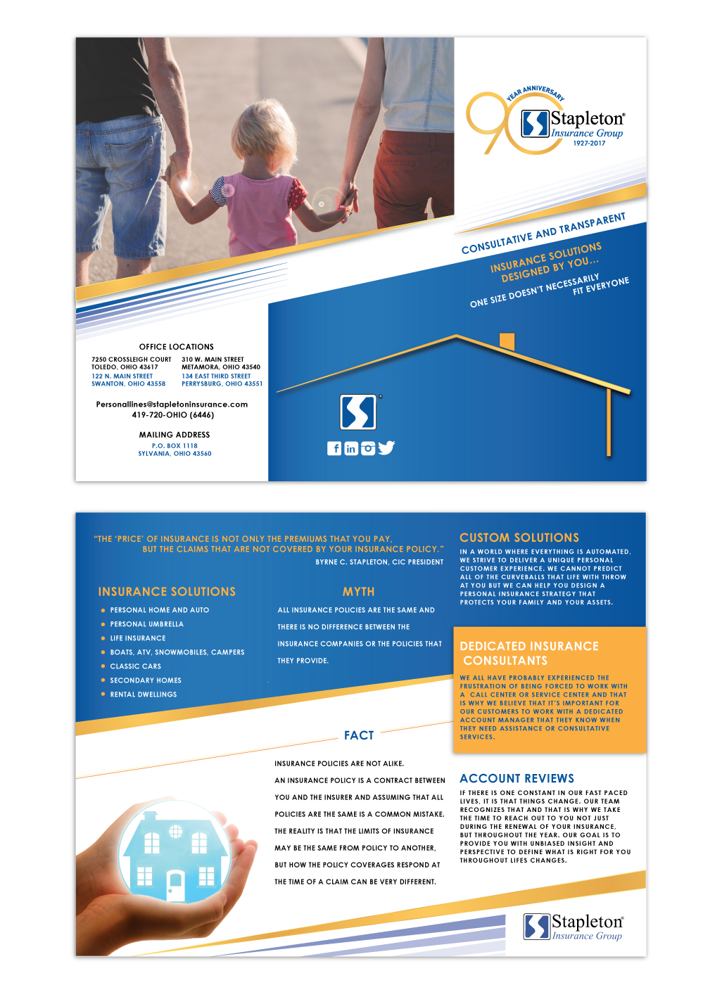 Flyer Design by Zeal Digi Works for Stapleton Insurance Group | Design #16098618