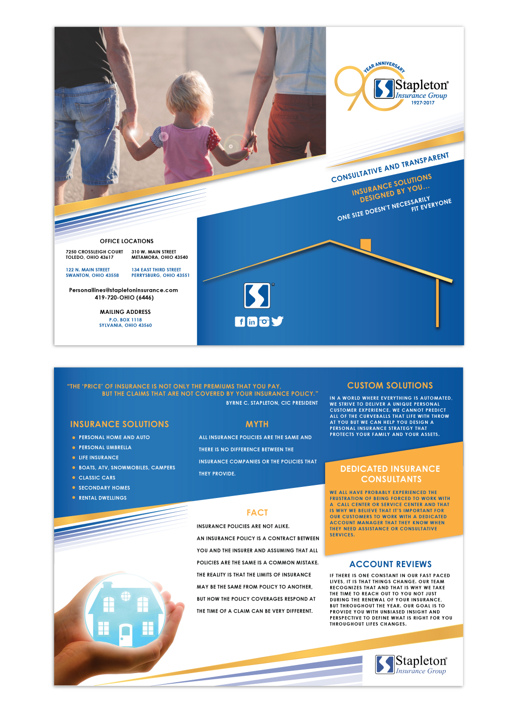 Flyer Design by Zeal Digi Works for Stapleton Insurance Group | Design #16243368