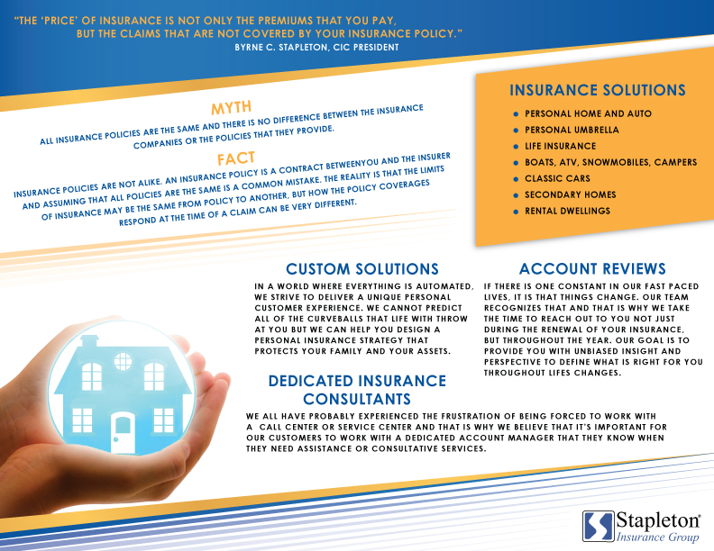 Flyer Design by Zeal Digi Works for Stapleton Insurance Group | Design #16251092