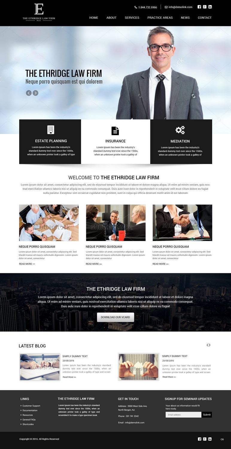 Diseño Web por pb para The Ethridge Law Firm, PLLC | Diseño #12234222