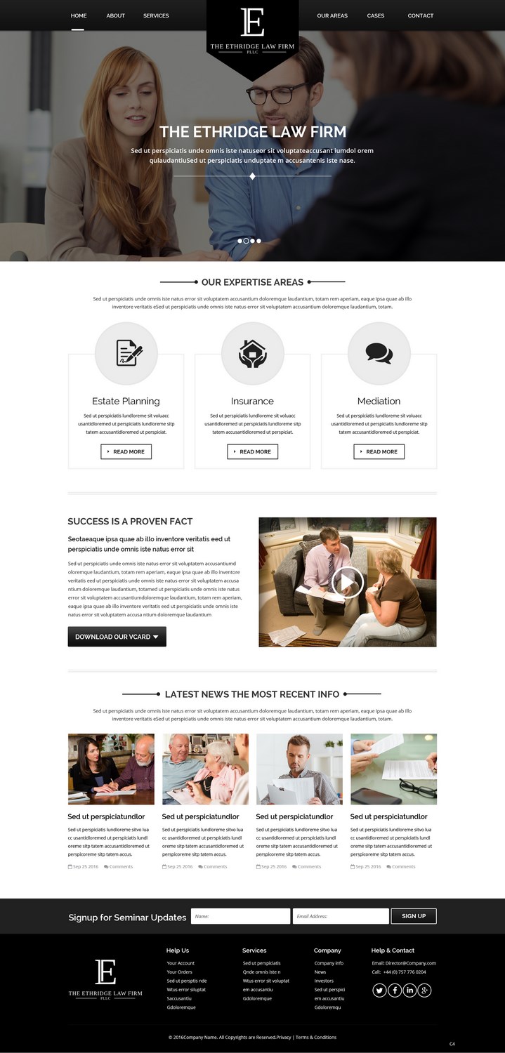 Diseño Web por pb para The Ethridge Law Firm, PLLC | Diseño #12234231