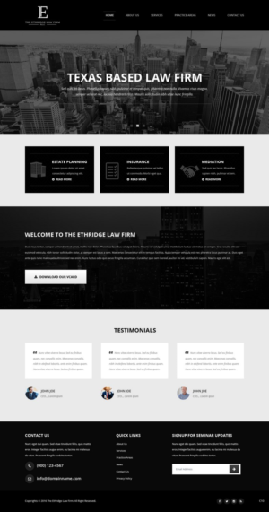 Web-Design von pb für The Ethridge Law Firm, PLLC | Design: #12234236