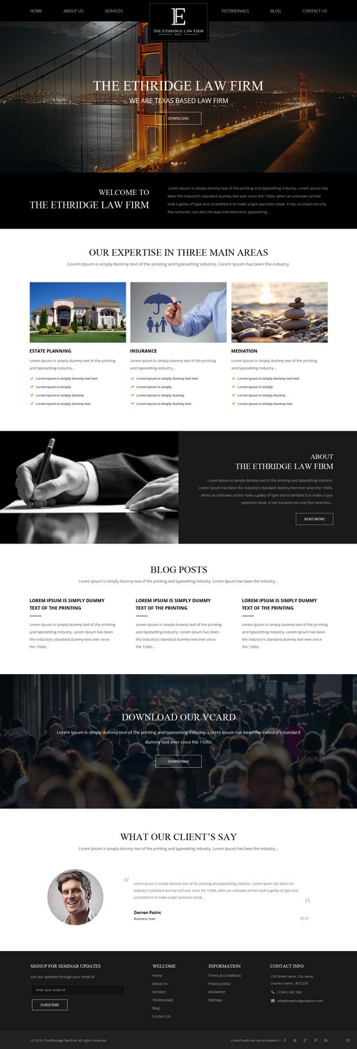 Diseño Web por pb para The Ethridge Law Firm, PLLC | Diseño #12234238