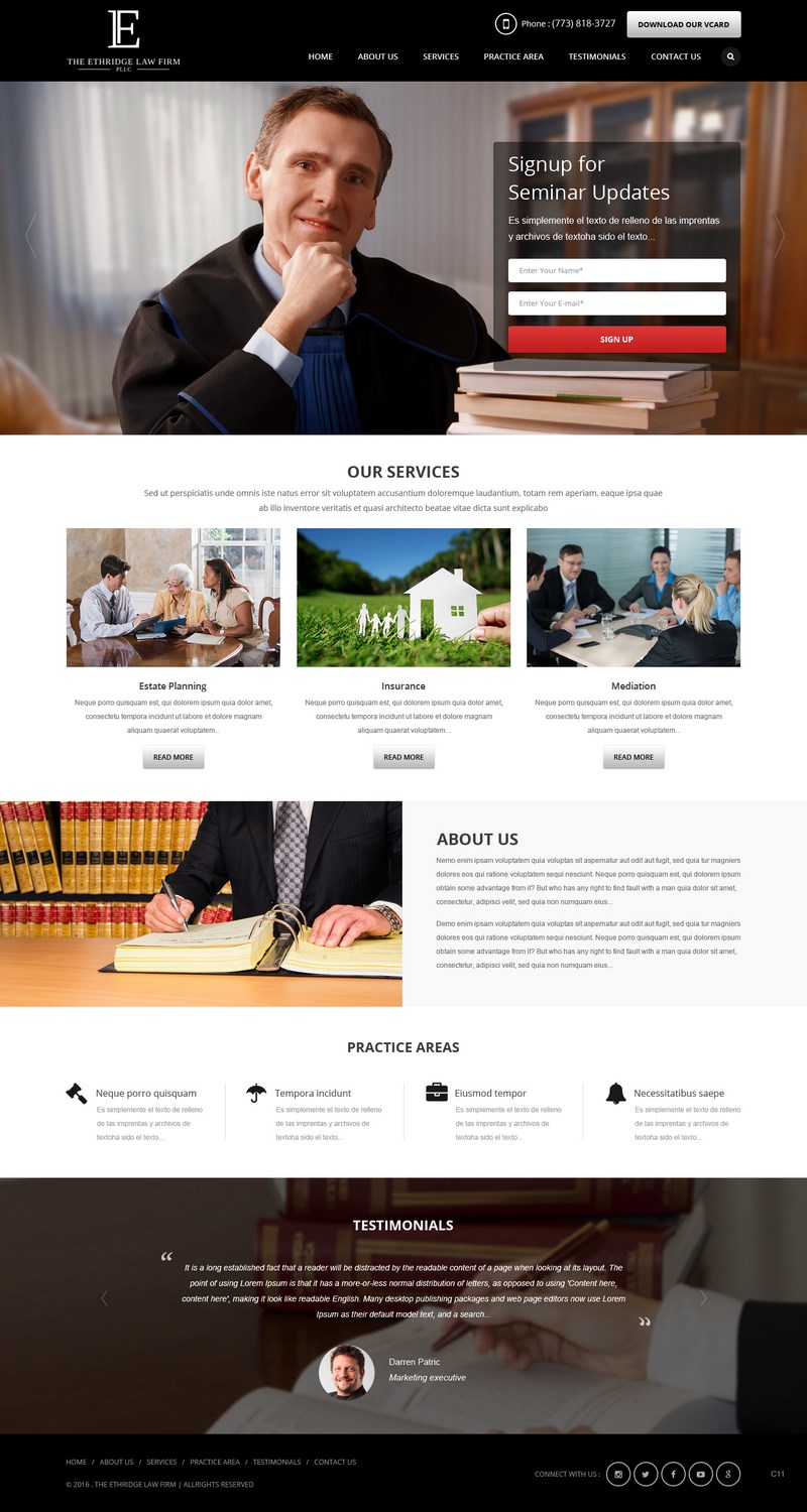 Web-Design von pb für The Ethridge Law Firm, PLLC | Design #12244183