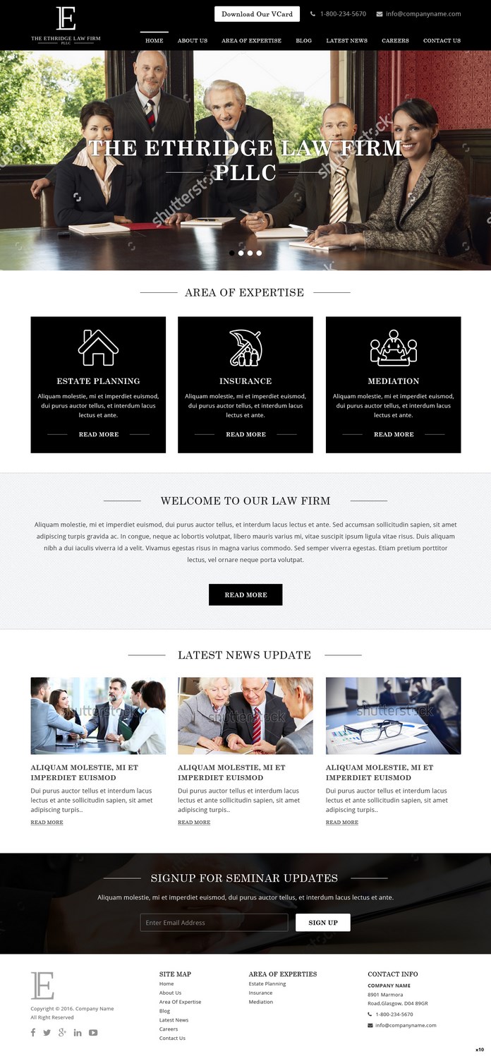 Web Design by pb for The Ethridge Law Firm, PLLC | Design #12244188