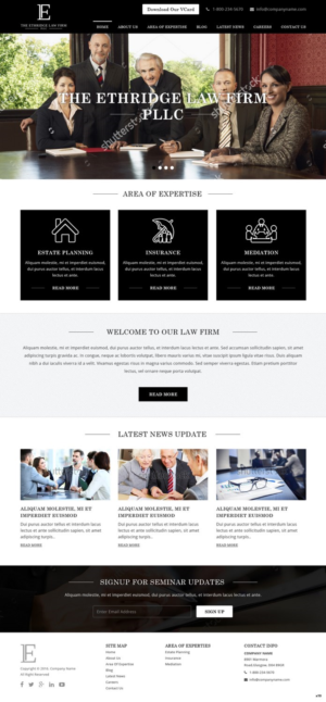 Web-Design von pb für The Ethridge Law Firm, PLLC | Design: #12244188