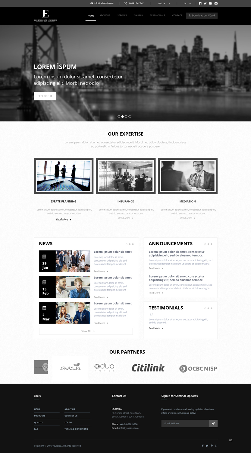 Web Design by pb for The Ethridge Law Firm, PLLC | Design #12244189