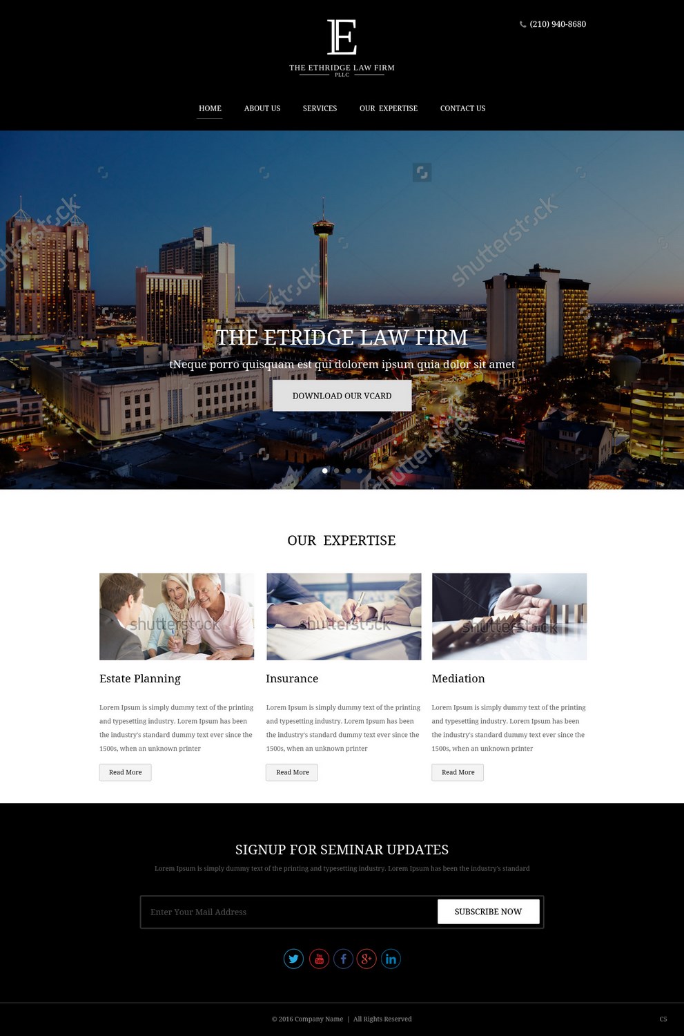 Diseño Web por pb para The Ethridge Law Firm, PLLC | Diseño #12260807