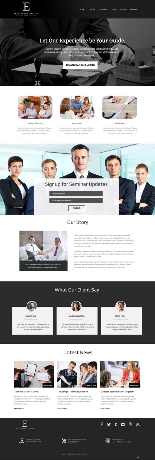 Web-Design von pb für The Ethridge Law Firm, PLLC | Design #12260808