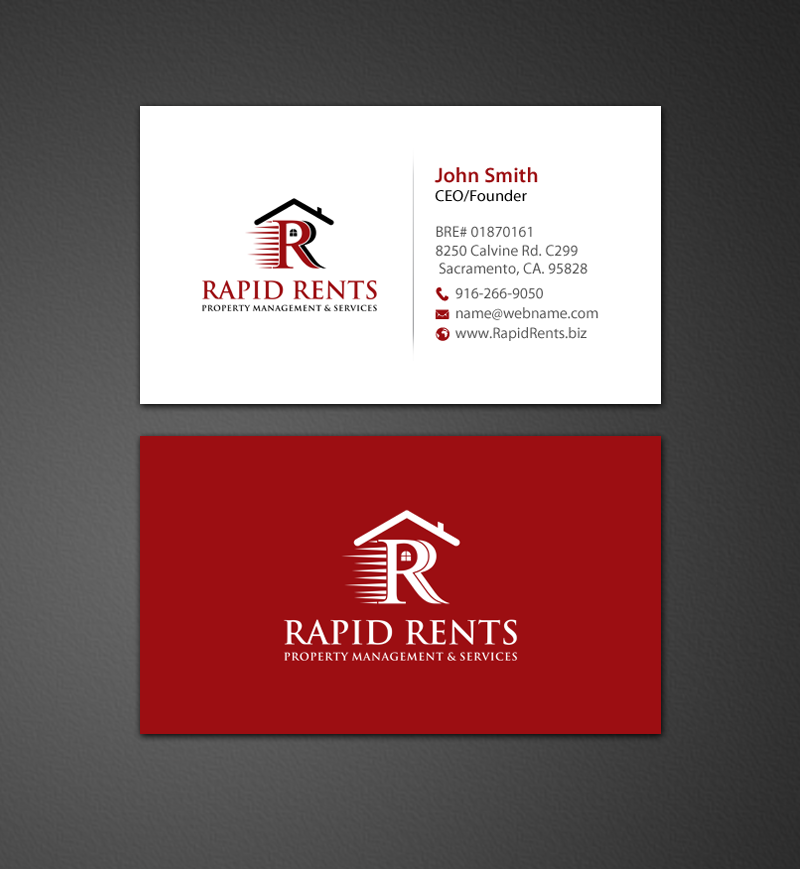 Stationery Design by chandrayaan.creative for Rapid Rents Property Management & Services | Design #12197003