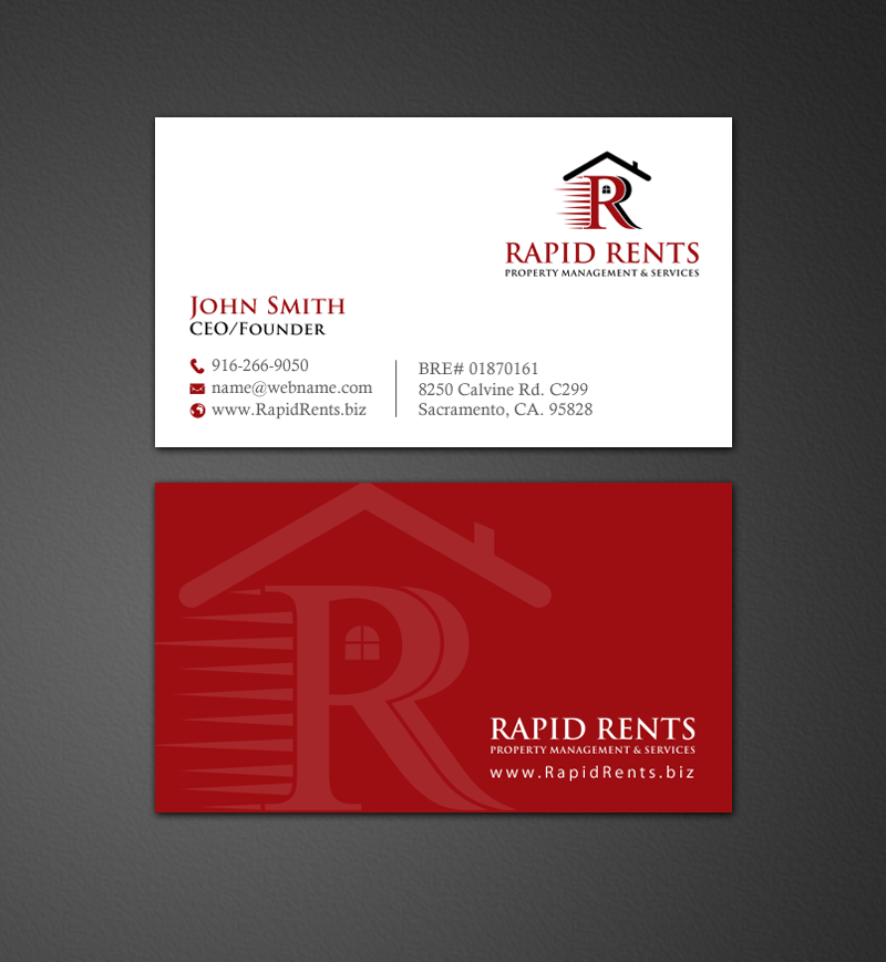 Stationery Design by chandrayaan.creative for Rapid Rents Property Management & Services | Design #12197006