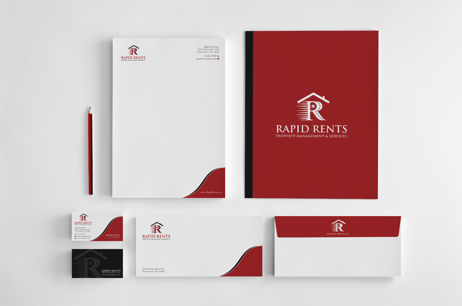 Stationery Design by chandrayaan.creative for Rapid Rents Property Management & Services | Design #12206075