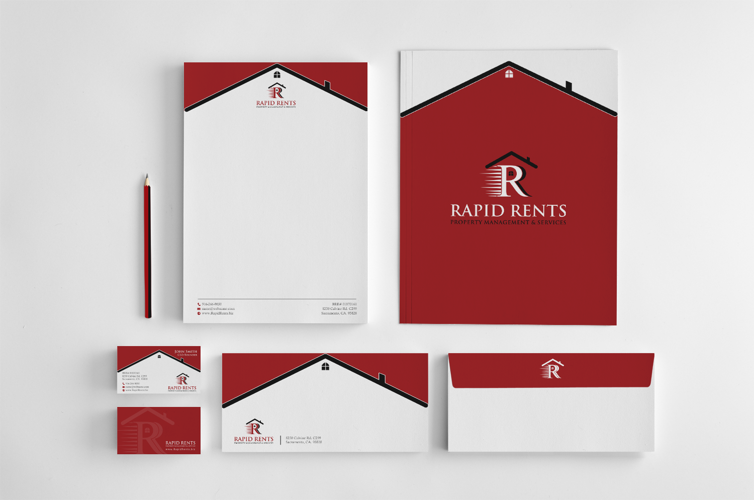 Stationery Design by chandrayaan.creative for Rapid Rents Property Management & Services | Design #12206077