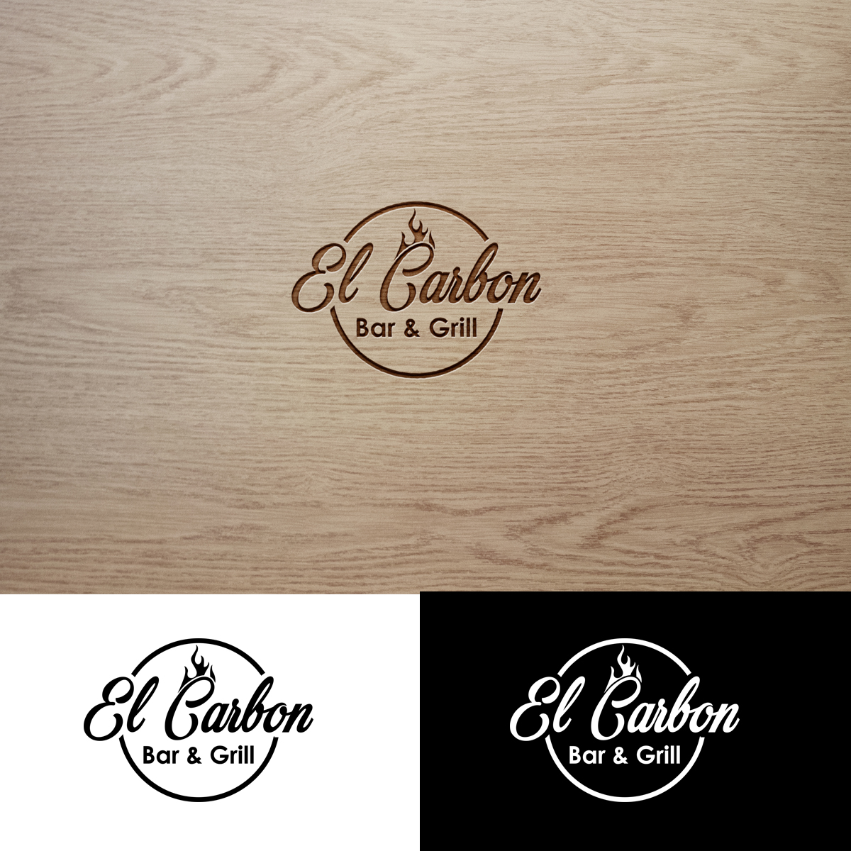 Logo Design by graphicancers for El carbon bar & grill | Design: #12181346