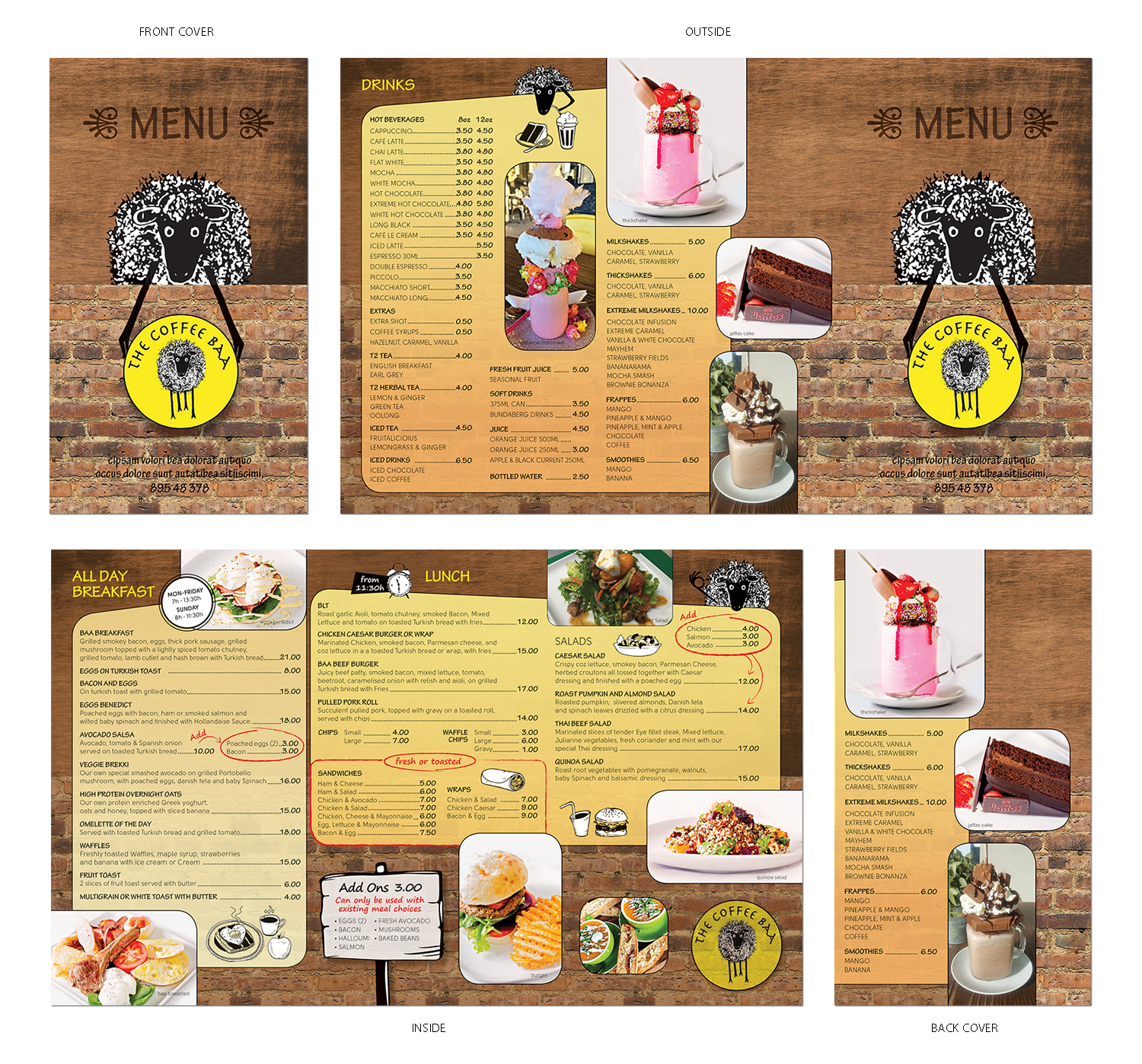 Menu Design by Karen Gameiro for this project | Design #12265589