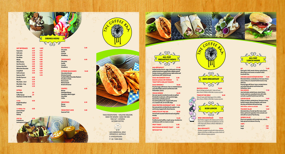 Menu Design by Venus L. Penaflor for this project | Design #12228769