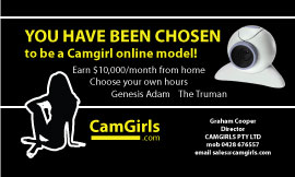 Business Card Design by Garry Boyter for Camgirls Pty Ltd | Design #28444