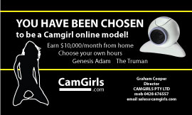 Business Card Design by Garry Boyter for Camgirls Pty Ltd | Design #28445