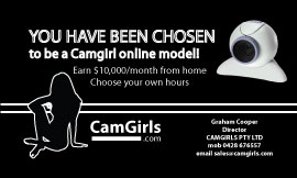 Business Card Design by Garry Boyter for Camgirls Pty Ltd | Design #28468
